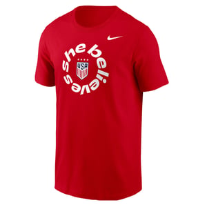 Men's Nike USWNT SheBelieves Circle Core Red Tee / 2X