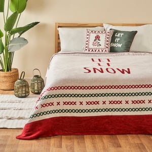 Jolly 'Let It Snow' Large Fleece Blanket - 59"×79"
