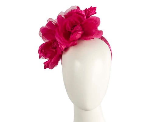Fuchsia flower fascinator by Fillies Collection