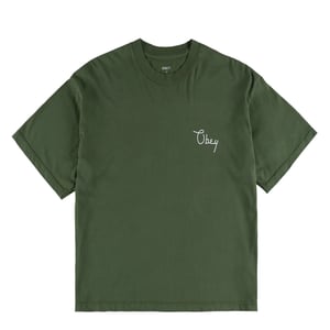 Obey Womens Scripty Cities Bronze Green