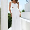 Laced In Time Maxi Dress White