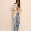 Cream Funnel Neck Corby Utility Jacket
