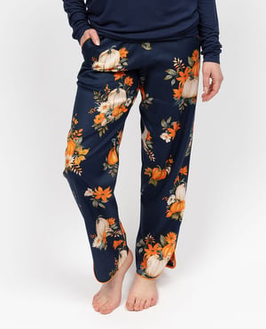 Auburn Womens Pumpkin Print Pyjama Bottoms - 28
