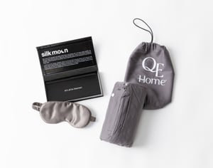 QE Home 2 in Piece Sleep Sack & Eye Mask Travel Set, Grey