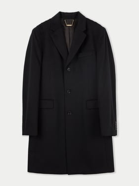 Classic Single Breasted Coat - 3XL / Black / MC01-1481