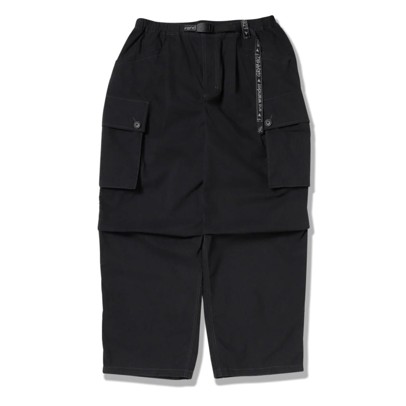 Gramicci x And Wander Womens Military Wide Pant Black