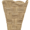 Checkered Handwoven Iraca Vase - Natural
