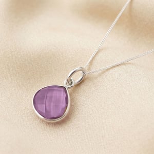 Alexandrite Colour Changing Sterling Silver June Birthstone Necklace