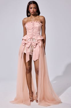 AKIRA High Tea Tulle Trim Corset Top | Size 1X