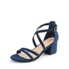 DREAM PAIRS Ankle Strap Low Block Heels