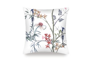 Hummingbird Pure Silk Cushion Cover - 65x65cm