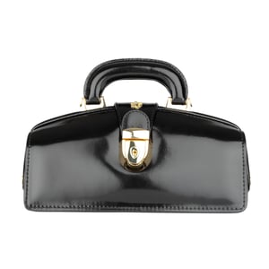 Gazelle - Black - Women’s patent leather top handle & crossbody bag