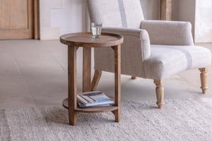 nkuku Triveni Mango Wood Side Table | Tables | One Size | Walnut