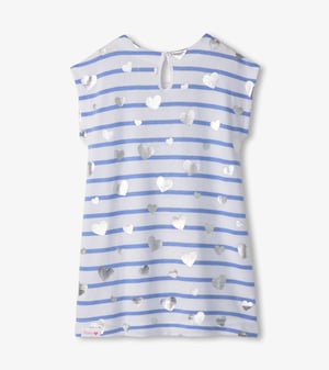 Girls Heart Stripes Slouchy Dress