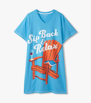 Sip Back and Relax Women's Cotton Sleepshirt