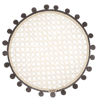 Pom-Edge Handwoven Iraca Placemat - Black