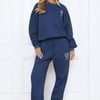 BASE Straight Leg Emblem Sweatpants Navy