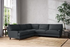 nkuku Marri Corner Sofa | Make To Order | Grand | Recycled Cotton Thunder