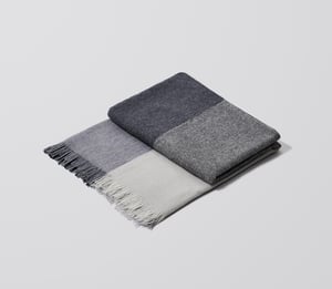 Checked Throw - Grey