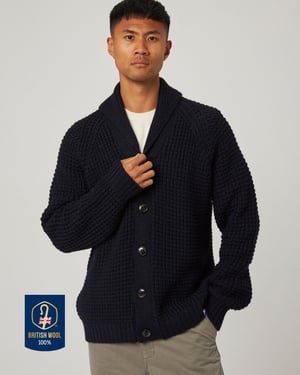 Waffle Shawl Cardigan