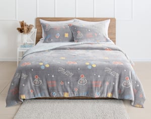 QE Home Glow in the Dark Comforter Set in Game Over, Scenic, Grey, Twin