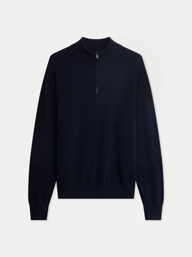 Timeless Half-Zip Cashmere Sweater - 2XL / navy blazer / MK0317-1574/0000