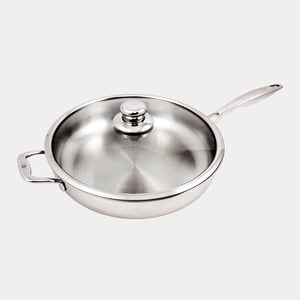 Premium Clad Saute Pan with Glass Lid - Induction - 5.3 qt