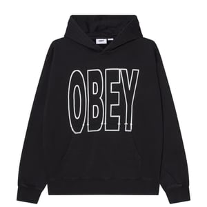 Obey Manor Faded Hood Digital Black Faded Wash