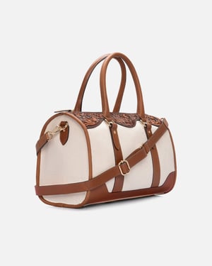 Cactus Queen Duffel Bag - Hand-Tooled Full-Grain Leather