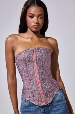 AKIRA No Competition Brocade Corset Top | Size 2X