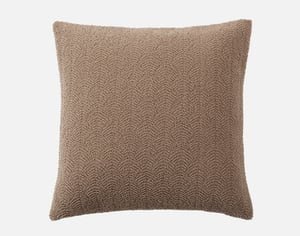 QE Home Ripple Boucle Euro Sham in Truffle, Geometric, Brown, 26" x 26"