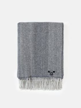 Cashmere Super Soft Throw - 180x145cm + 2x10cm fringes / charcoal / HW13-828/0075