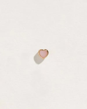 Bezel Heart Stud