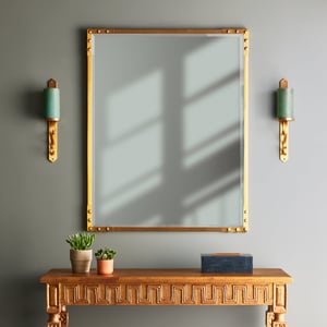 Studland mirror in brass