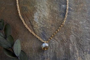 nkuku Marai Labradorite Necklace | Gifting | One Size | Labradorite & Gold