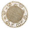 Hidden Hearts Handwoven Iraca Placemat - Solid Color / Blush Pink