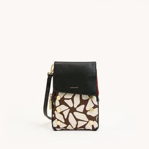 Hammitt VIP Mobile Giraffe Brushed Gold Red Zip