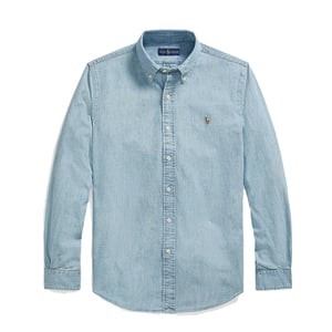 Polo Ralph Lauren Custom Fit Light Denim Shirt Chambray Blue