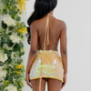 THE INDIGO SEQUIN SKIRT DARK YELLOW
