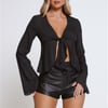 Hot Topic Long Sleeve Top Black