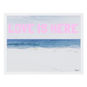 Love Is Here Beach Horizontal Art Print