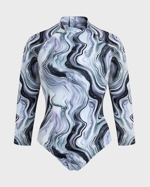 Vilebrequin - Women One-piece Uv Protection Rashguard Marble - Rashguard - Lexane - White - Size XS