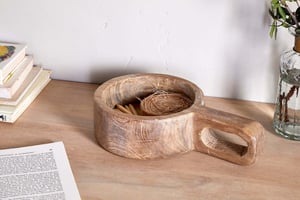nkuku Okara Reclaimed Wood Traditional Storage Pot | Decorative Accessories | One Size | Natural