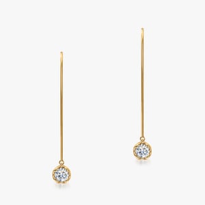 Dangle Diamond Earrings - 1.00 CT