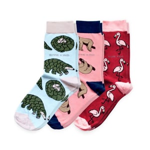 Pink Lover 3 Bamboo Sock Set | UK Adult 7-11