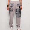 Multi-Patch Jogger Pants in Grey