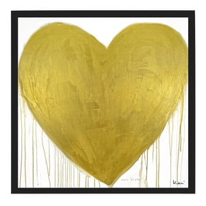 Heart Of Gold Drippy Heart Art Print