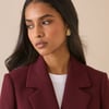 Burgundy Double Breasted Alicia Blazer