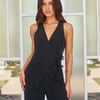 Office Crush Vest Top Black