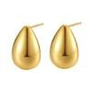 Medium Dome Hoop Earrings Stainless Steel